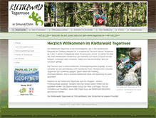 Tablet Screenshot of kletterwald-tegernsee.de